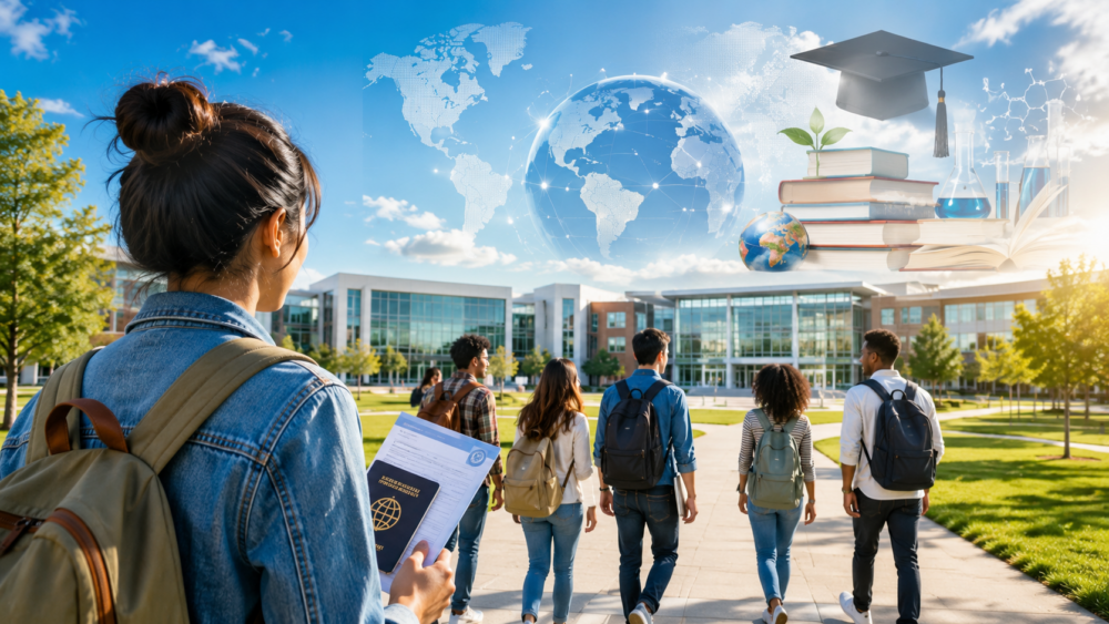 International students studying abroad through fully funded scholarships and research funding
